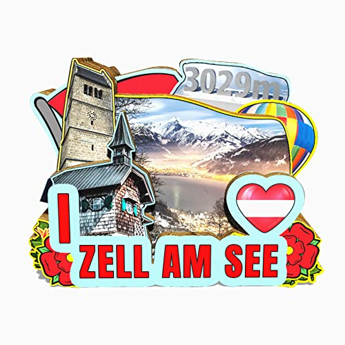 Orlybar Österreich Zell Am See Magnet Kühlschrankmagnet Holz 3D Sehenswürdigkeiten Reise Sammlerstück Souvenirs Dekoration Handgefertigt