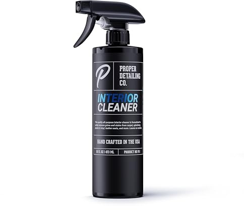 Professional Car Interior Cleaner for Fabric & Leather Seats, Dashboard, Headliner & Carpet - Deep Stain Remover Foam Spray for Auto Detailing - Tesla Seat Compatible