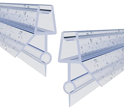 WITEN&NOCK Duschdichtung 2x90cm Glasstärke 7/8m Wasserabweiser Dichtung Ersaztdichtung mit verlängertem Abtropfprofil für Duschkabine Dusche Glastür