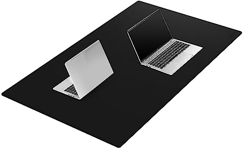 Cacoy 1200x800 mm Schreibtischunterlage aus Leder, Übergröße Gaming-Mauspad, Verlängern Schreibtischauflage, Wasserdichte Erweiterte Büro Unterlage Schreibtisch (Schwarz)