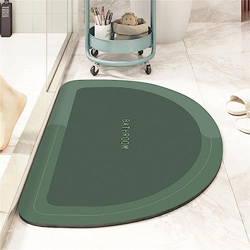 Badezimmerteppich, Badematte Rutschfest, Duschmatte Rutschfest, Duschvorleger, Badvorleger Badteppich Rutschfest Waschbar Teppich Badezimmer, Bathroom Mat, Bath Mat Mats, Bad Teppich, Grün-90x120cm