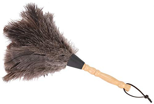 Plumeaux, Plumeaux Réutilisables avec Manche en Bois pour Nettoyer Les Plumes D'autruche, Outil De Nettoyage Anti-poussière, Plumeau Antistatique pour Meubles, Bureau, Voiture, Fenêtre