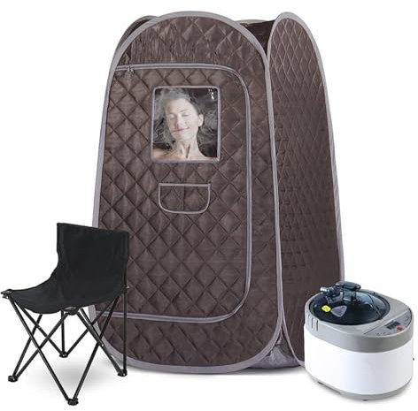 KOZWAY SPA de Sauna en casa, Juego de Sauna de portátil de tamaño compto, SPA de saunas for Terapia de desintoxicación Corporal de relajación con Control Remoto de Grande de 4 litros