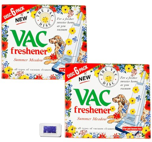 VR Angel Vac Extra Strength Refreshing Fragrance Disc Air-Fresheners for Pet Lovers Fits All Vacuum Cleaners, Including 1 sachet of Moth Killer (Summer 2 pk)