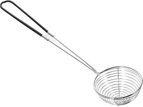 CIYODO Colador Araña De Malla De Acero Inoxidable Hogar Para Freír Fideos y Alimentos Cuchara Coladora Con Mango