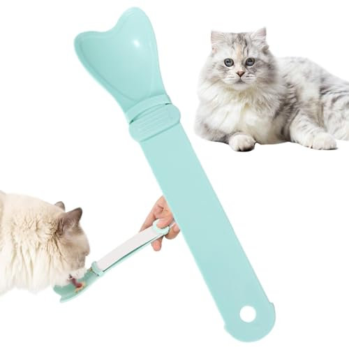 Cat Strip Squeeze Löffel, Cat Strip Squeezer | Herzförmige Snackschaufel für Katzen, Katzenlöffel, Futterspender für Katzen | Tragbarer Weithals-Katzenfutterlöffel, Katzenfutterspender, Katzenleckerli