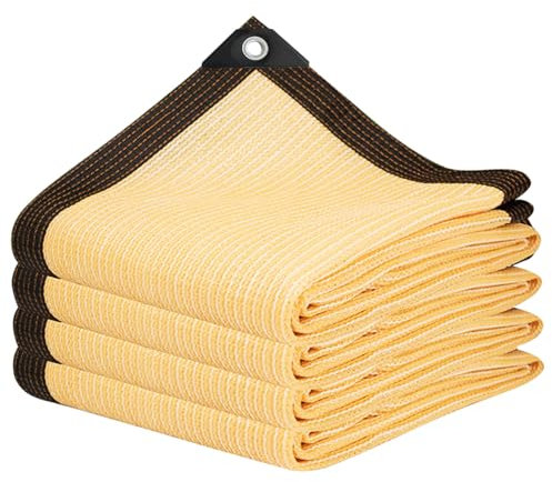 Rete ombreggiante per giardino, rete ombreggiante con occhielli, 2 x 2 vela parasole per terrazza, rete di protezione privacy per fiori, patio, balcone, pianta, pollaio, zootecnia