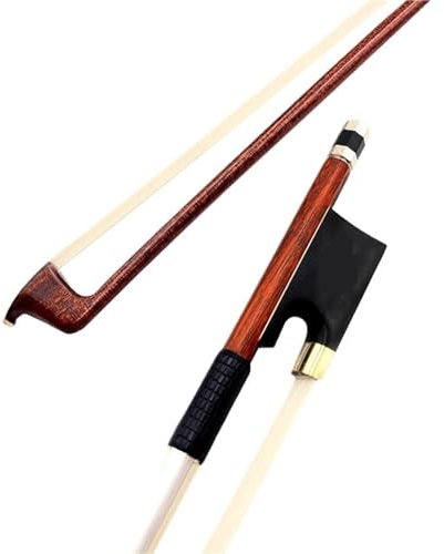 LXLAEOANG Geigenbogen 1Pcs Carbon Fiber Round Stick Violine Viola Cello Bogen 4/4 Silber Kupfer Montiert Schachtelhalm Rosshaar(Violin Bow 3)