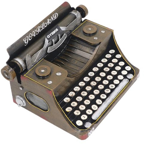Retro Schreibmaschinenmodell, Reduzieren Sie Spannung Eisen -Vintage Schreibmaschine Home Decoration Brown M.