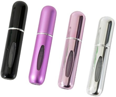 WSeltrium 4 pezzi Vaporizzatore Profumo vuoto Viaggie,Mini bottiglia di profumo per borsetta Bagagli da tasca, bottiglia vuota portatile per donne e uomini,Mini bottiglia di profumo riutilizzabile
