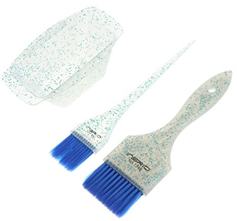DECOMELODY Professionelles Haarfärbebürsten-set Mit Softborsten Flexible Haarfärbeschale Für Gleichmäßige Farbverteilung Angenehm Zu Halten Geeignet Für Salon Und Zuhause Blaues Haarfärbe
