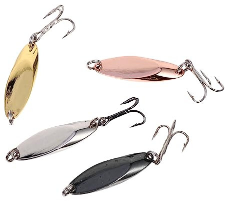 DECOMELODY Señuelos de Pesca de Metal 4cm 7g Diseño Interesante, Paquete de 4 Piezas, Fáciles de Transportar para Atraer Peces en Agua Dulce