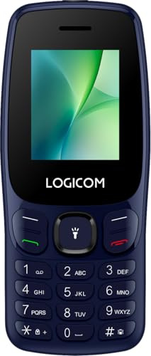Posh 405 mobiltelefon, upplåst 4G-telefon, dubbla SIM, 1,77-tums skärm, 200 timmars batteritid, kamera, ficklampa, utbyggbart minne 32 GB, USB-C-port, blå