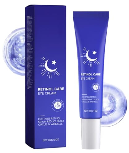 Crème contour des yeux au rétinol, anti-âge, anti-cernes et anti-poches, réduit les rides et ridules, soin anti-rides pour la zone délicate du contour des yeux, éclaircissante et hydratante (1pcs)