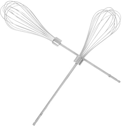 Edelstahl Rührbesen Aufsätze 2 Stück 12-draht für Handmixer | Verlängerte, Verdickte Ausführung, Gleichmäßiges Mixen, Leicht zu Reinigen, Silberner Ersatz für Küche und Zuhause
