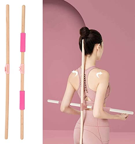 Gonetre Yoga Stange Kreuz, Buckel Korrektur, Anti-Buckel Yoga Stick für Rücken & Nacken, Rücken Haltungskorrektur Rückenstütze Yoga Sticks Rückenkorrektur, Gymnastikstab für Erwachsene