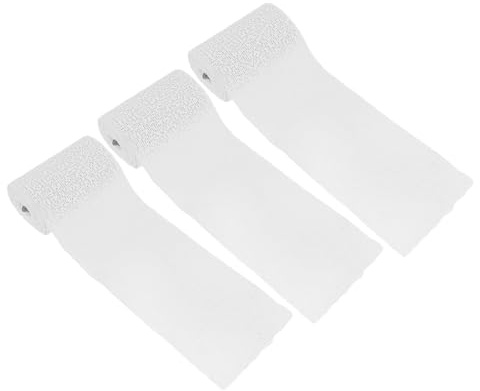 FONDOTIN Vendas de Yeso Rápido para Manualidades con Gasa white y Cinta Yeso con Arena de Cuarzo Guantes para Modelado y Creación de Máscaras