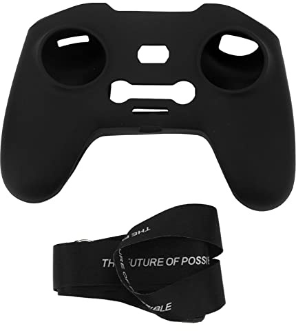 LIYJTK Coque de Protection en Silicone pour contrôleur, avec lanière, Housse de Protection pour Avata, Accessoires pour Drones télécommandés FPV (Noire)