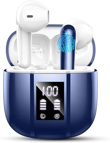 Drsaec Écouteurs Bluetooth, 6D, Basses Profondes, sans Fil, Bluetooth 2026, 48 Heures, avec 4 Micro ENC, réduction du Bruit, USB-C, étanche IP7