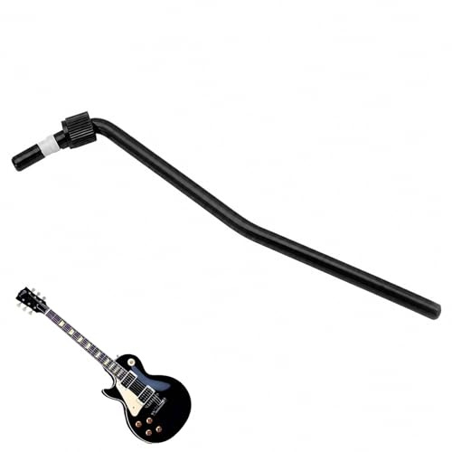 6mm Black Double Tremolo Arm Wham-my Bar Premium Metal Guitar Bridge Part | Easy screw-in fit, secure stable hold, direct replacement, fits double tremolo bridges, ideal for guitar repairs & upgrades