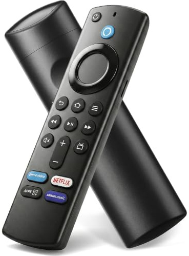 KEPEAK Alexa Sprachfernbedienung für Fire TV Stick 3. Generation und Fire TV Cube, Bluetooth, mit Netflix und Prime Video Tasten