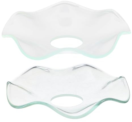 Toddmomy Kerzentropfschale aus Glas, Geriffelt, 2 Stück für Kerzenständer | Kerzen Tropfenfänger Glas, Durchsichtiger Wachsfänger aus Glas, für Spitzkerzenhalter