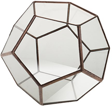 Mini Glasterrarium Geometrisches Glas Sukkulente Pflanzgefäß Haus Dekoration - 15 x 15 x 15cm