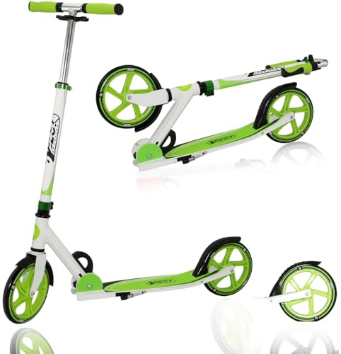 BEST SPORTING Scooter 205 | klappbarer Aluminium-Scooter mit 3-Fach Verstellbarer T-Bar | PU High-Rebound Rädern & 100-kg Tragkraft