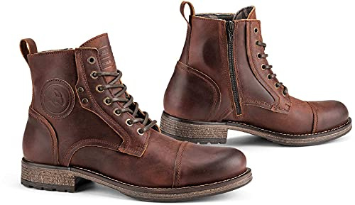 Falco Kaspar Motorradstiefel, braun, 42 | Atmungsaktiv