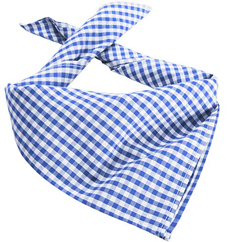 dressforfun 900644 Trachtentuch, kariert,verwendbar als Halstuch, Kopftuch oder Armtuch, für Oktoberfest & Trachten Party - Diverse Farben - (Hellblau | Nr. 303243)