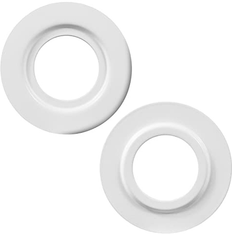 2 Pack Metal Lamp Shade Reducer Ring, E27/E14 Light Fitting Lampshade Washer Adaptor Converter, Retainer Rings for Light Fixture (White)