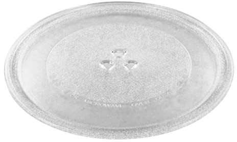 Ex-Pro Strong Durable Universal Microwave Turntable Glass Plate with 3 Fixers, 320mm