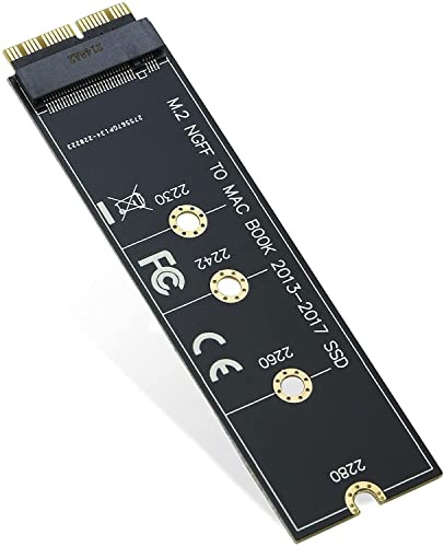 RIITOP NVMe SSD auf 12+16-poliger Upgrade-Adapter für MacBook Air (2013–2017 Jahr), A1465, A1466 und Mac Pro (Ende 2013–2015)
