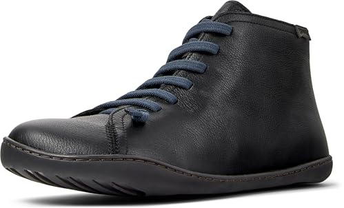 Camper Peu Cami, Barco Ankle Hombre, Negro Shiny Black, 42 EU