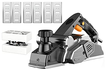 Pialla a Mano elettrica, pialla elettrica 1300, pialla da 15.000 Giri/min Pialla per la Lavorazione del Legno Tenuto in Mano profondità di piallatura Regolabile 0-2 mm,C