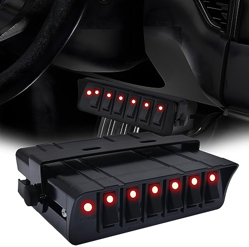 Geloo Interruttore a levetta a 6 marce, quadro elettrico SPST 12 V, interruttore on/off, 40 Amp Max per auto, barche, marine, camper, camper e camper