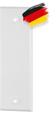 BAUHELD Rolladengurt Abdeckung Metall Geschlossen - 160mm Lochabstand [Made in Germany] - Hochwertige Unterputz Gurtwickler-Blende - Rollladen Abdeckplatte für Rollladengurt 23mm geeignet - Weiß