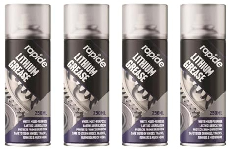 PEBBLE HUG Multi-Purpose Lithium Grease Spray, Perfect For Automotive, Industrial, And Household Use, Providing Smooth Operation, Ensuring Optimal Performance, 250ml (4 Pcs)