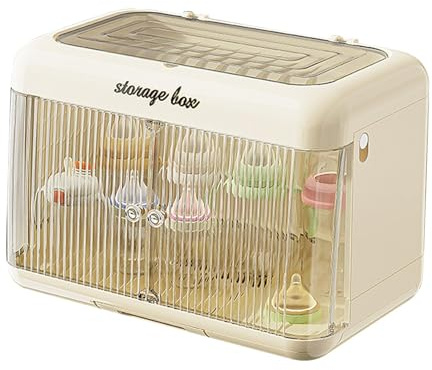 Fravsiu Flaschen-Organizer, Babyflaschen-Aufbewahrungsregal, Stillflaschen-Aufbewahrungsbox, Babyflaschen-Abtropfgestell, Flaschenregal-Trocknerhalter, staubdichte Flaschen-Aufbewahrungsbox,