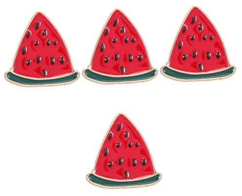 CAXUSD 4stücke Wassermelonen Brosche Pin Kreative Cartoon Anstecknadel Für Frauen Als Schalclip Für Formelle Und Lässige Anlässe Sicher Und Langlebig Einzigartiges Design