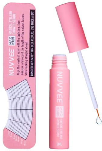 NUVVEE Wimpernserum: Serum für längere, dickere und mit mehr Volumen - Verbessert die Wimpernwurzeln - Conditionerserum für das Wimpernwachstum Nr. 1