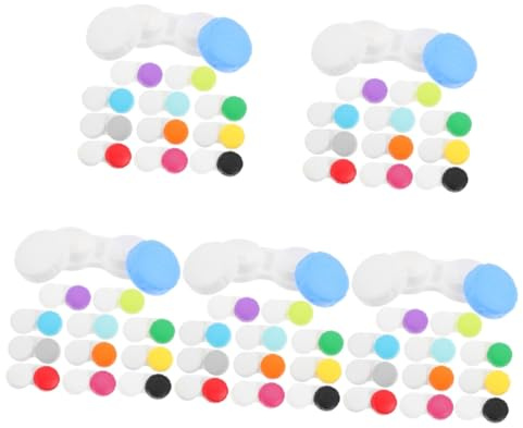 FRCOLOR 5 Set Custodia Per Lenti A Contatto Adorabile Organizer Per Obiettivi Organizzatore Di Lenti Per Occhi Porta Lenti Tascabile Piccolo Porta Lenti A Contatto Plastica 12 Pezzi * 5