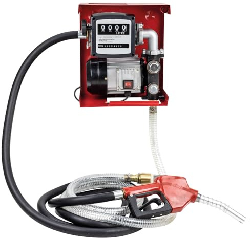 SIP Diesel Fuel Transfer Pump with Fuel Meter 230V 550W 60L/min Self-Priming Wall-Mountable