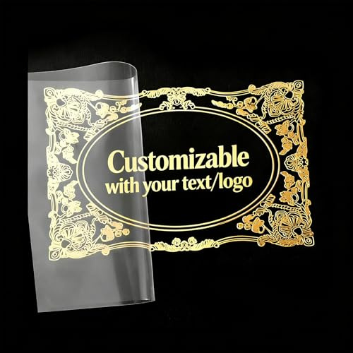 Transfer-Aufkleber, Metall, individuelles Logo-Aufkleber, personalisierbar, Business-Logo, Text, Bild, transparent, Goldfolie, Silber, UV-DTF-Transferaufkleber