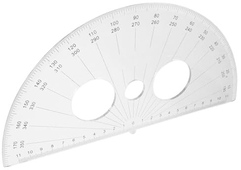 GANAZONO Ruler Measurement Tool Protractor and Ruler Set Half Circle Protractor Plastic Protractor for Learning Math