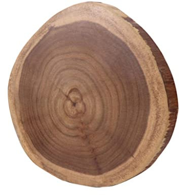 HIFRQVVC Runde hölzerne Schneidebretter für die Küche, Akazienholz-Hackblöcke mit Rinde Käse Charcuterie Board Küchenwerkzeuge(Without Bark)