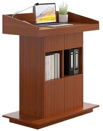 KLJUddGY Rednerpult Bodenstehendes Podium aus Holz, Kirchenkanzel, stehende Kanzel mit Schublade und Schrank für Vorträge, Hochzeiten und Reden Mode