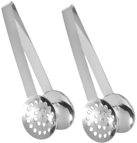 ULTECHNOVO 2pièces Petites Pinces Acier Inoxydable Pinces à Sucre Pour Glaçons Et Morceaux De Sucre Antidérapante Pour Cuisine Et Buffet