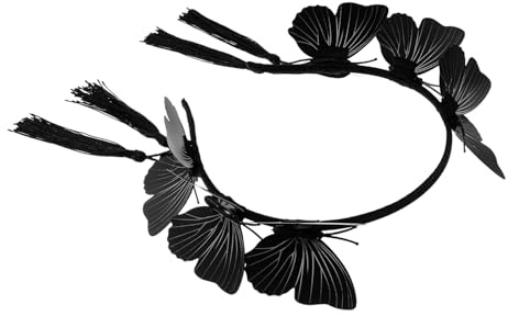 WRITWAA Zarte Haarreifen für Damen Dekorativer Haarschmuck Schwarz Party-haarband für Cosplay und Festliche Anlässe