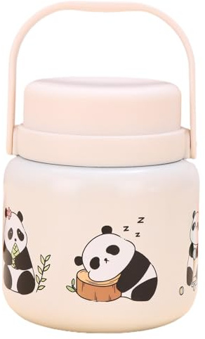 Meichoon Contenedor de alimentos aislado portátil 17oz 500ml 316 Matraz térmico de acero inoxidable para niños y adultos a prueba de fugas con cuchara plegable